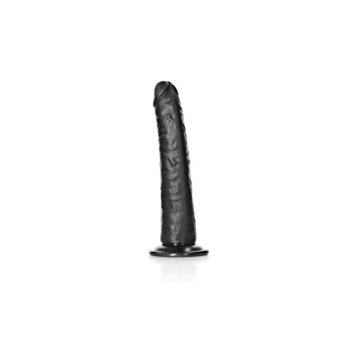 czarne silikonowe dildo z mocną przyssawką 22,5 cm